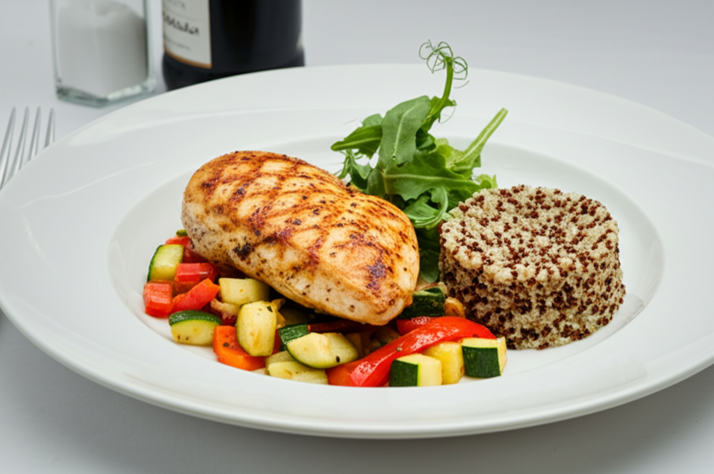 Grillad kyckling med quinoa och grönsaker