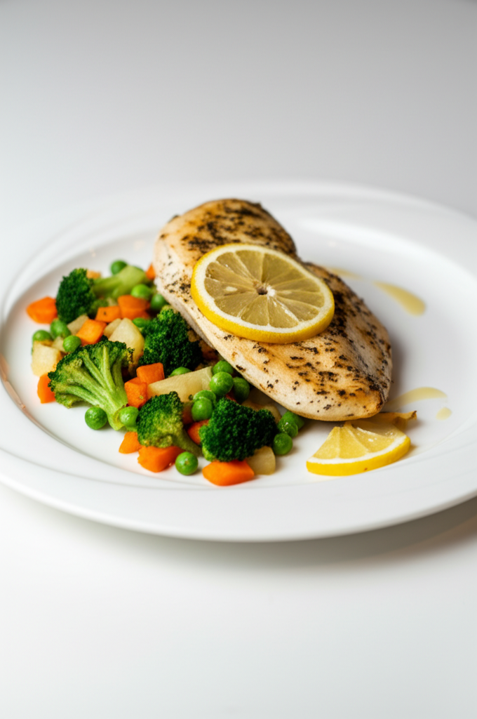 Zitronen-Kräuter-Hähnchen mit gebratenem Gemüse