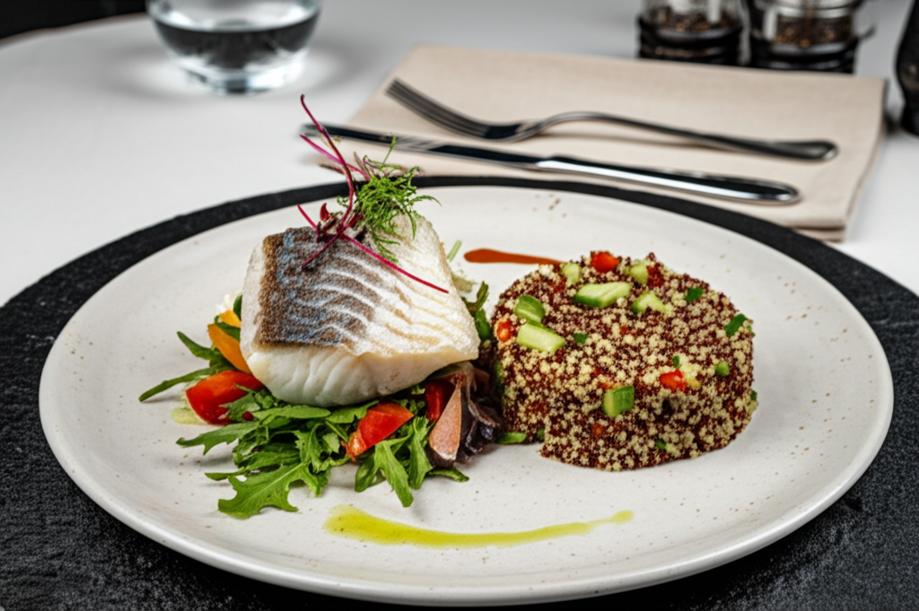 Kryddig Ugnsbakad Torsk med Quinoasallad