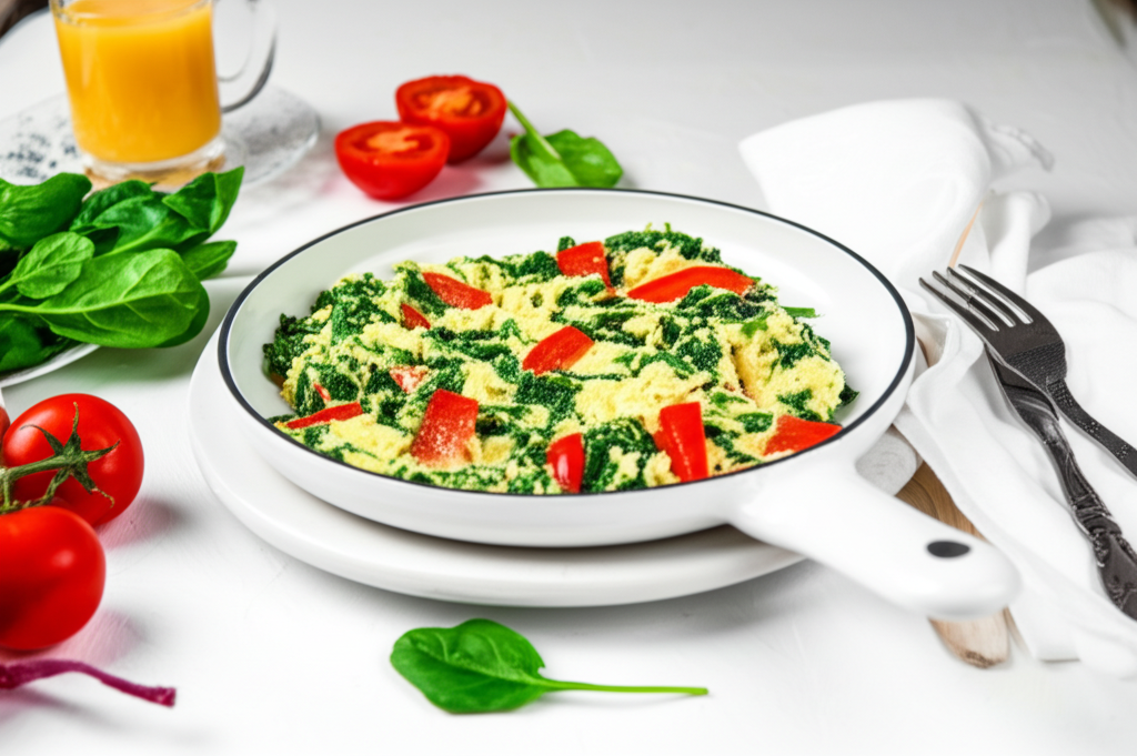 Protein Zengini Sebzeli Omlet