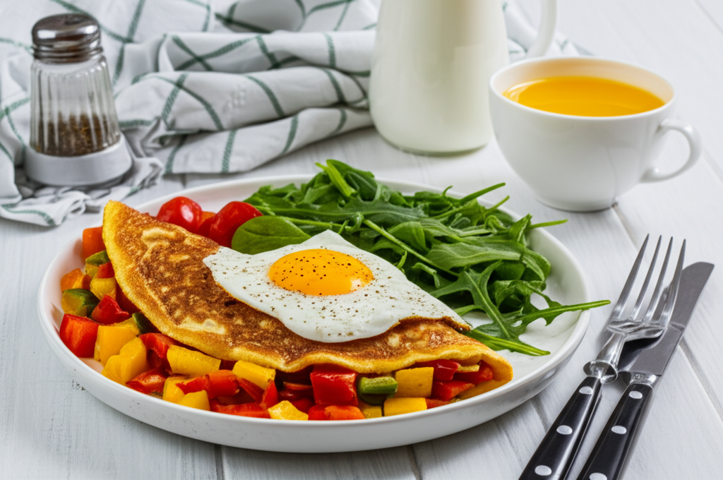 Proteinrik Grönsaksomelett