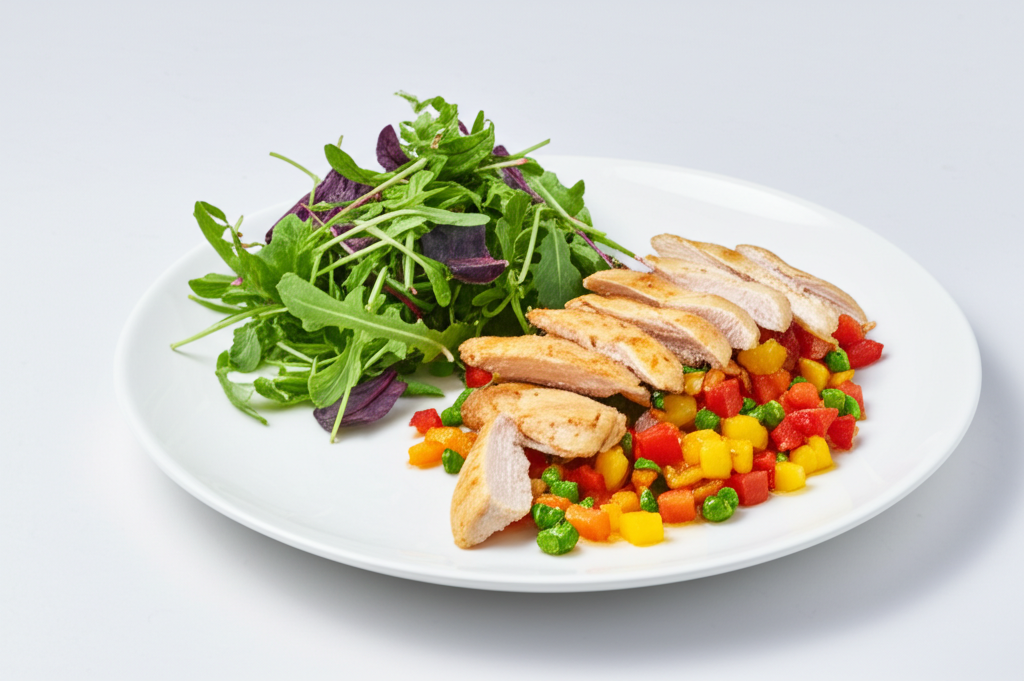 Ψητό Κοτόπουλο με Κινόα και Λαχανικά στον Ατμό