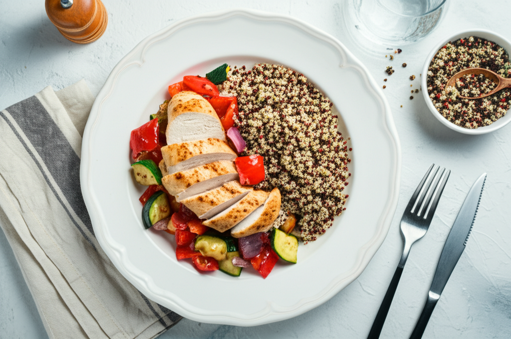 Poulet Grillé aux Légumes et Quinoa