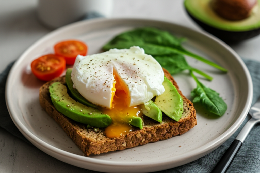 Healthy Avocado Toast with Poached Egg