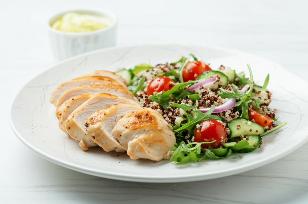 Mediterraner Hähnchen-Quinoa-Salat