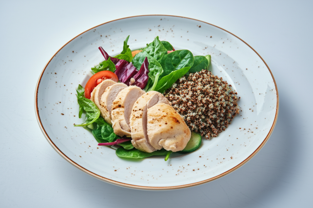 Kycklingsallad med quinoa och grönsaker