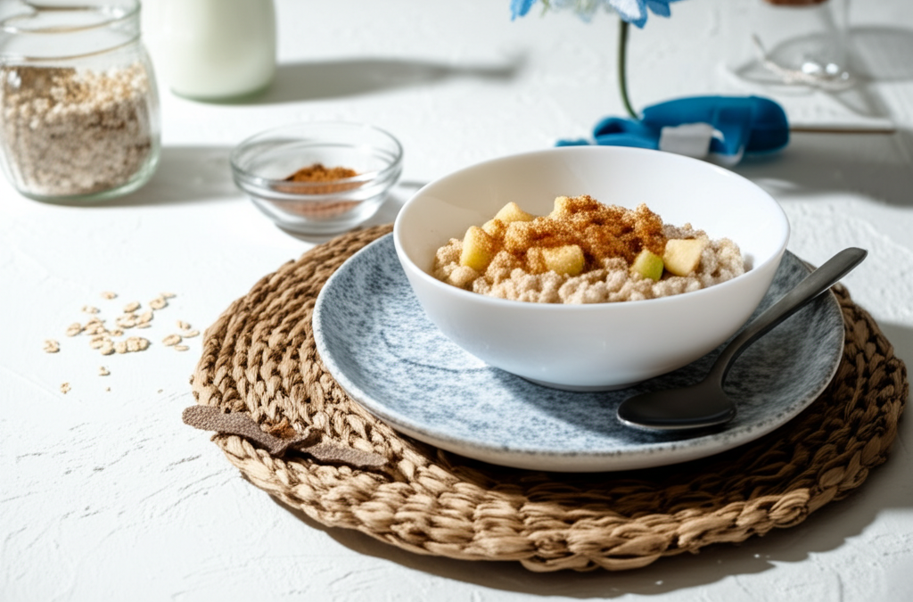Proteinrik Havregrynsgröt med Äpple och Kanel