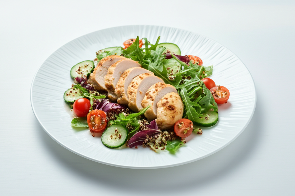 Kyckling och Quinoasallad med Färska Grönsaker