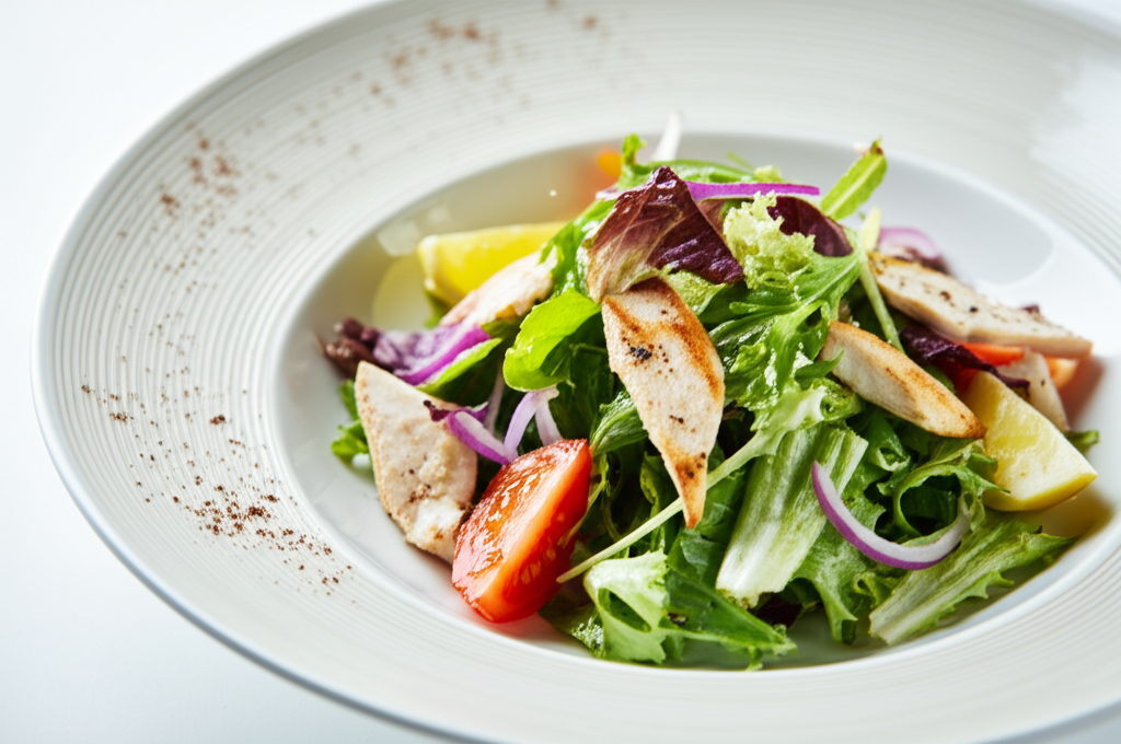 Lekka Sałatka z Grillowanym Kurczakiem