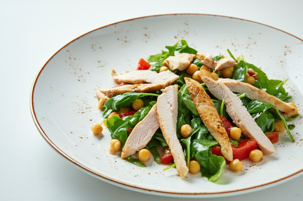 Izgara Tavuklu Nohutlu Salata