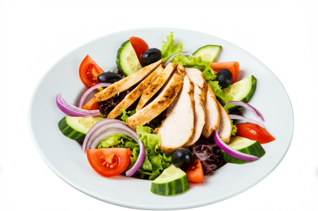 Izgara Tavuklu Akdeniz Salatası