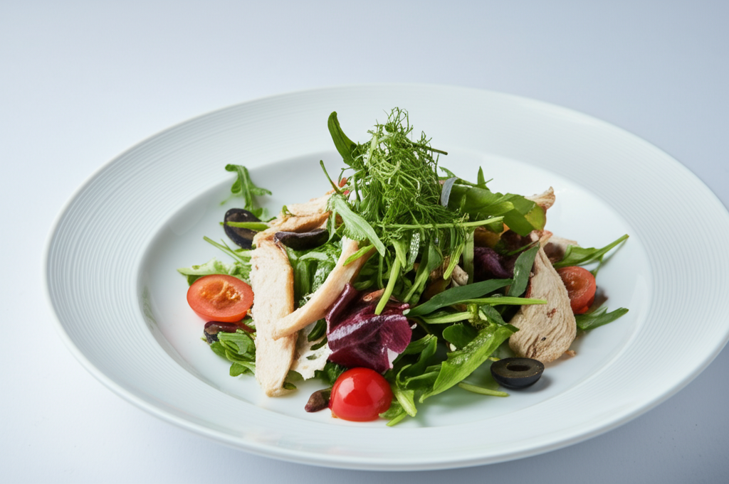 Salade de poulet méditerranéenne légère