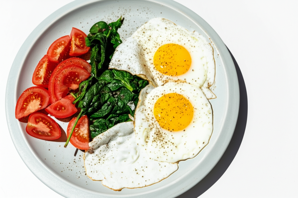 Ορεκτική Ομελέτα με Σπανάκι και Ντομάτα