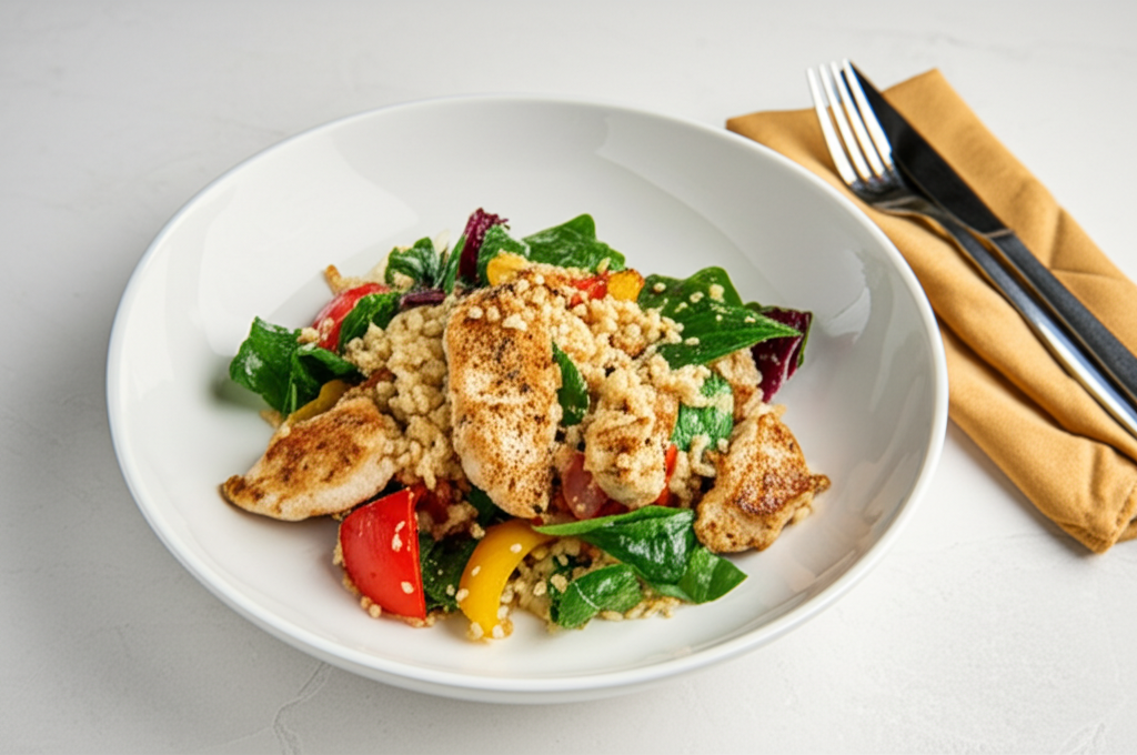 Κοτόπουλο με Κινόα και Μικτά Λαχανικά