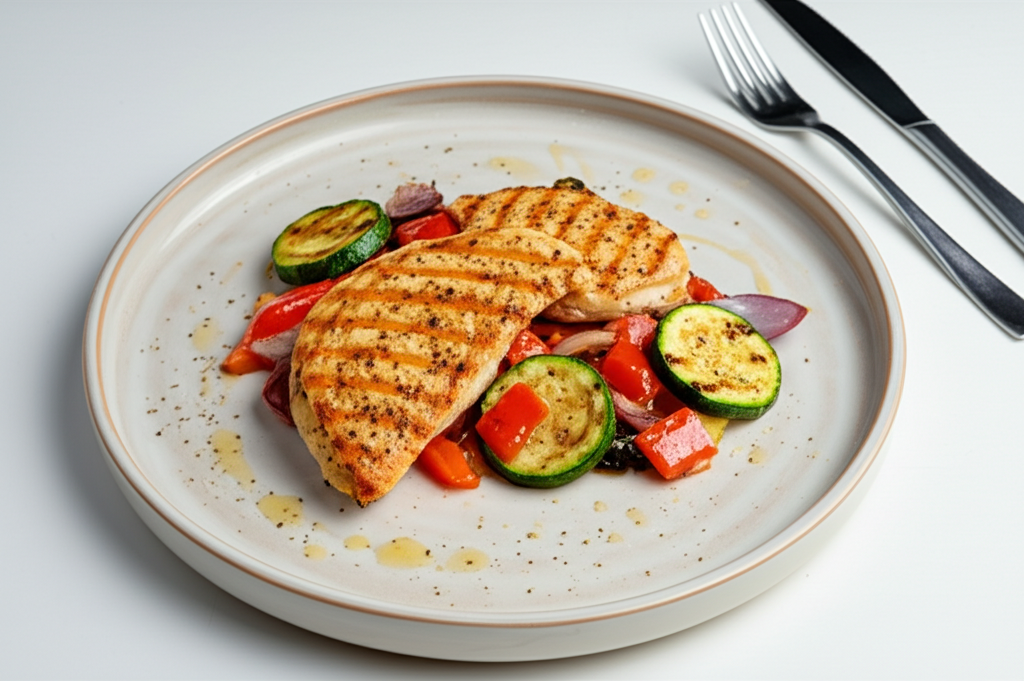 Poulet grillé aux légumes méditerranéens