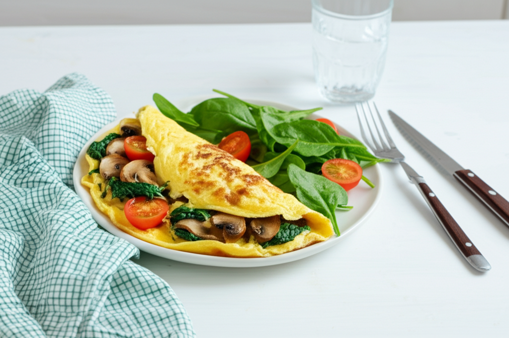 Healthy Veggie Egg White Omelette