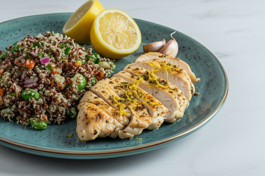 Lemon Herb Chicken with Quinoa Salad