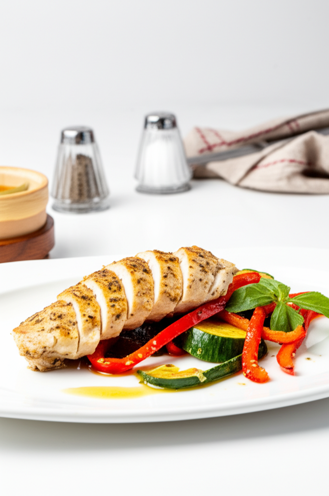 Fırında Hindi Göğsü ve Renkli Sebzeler