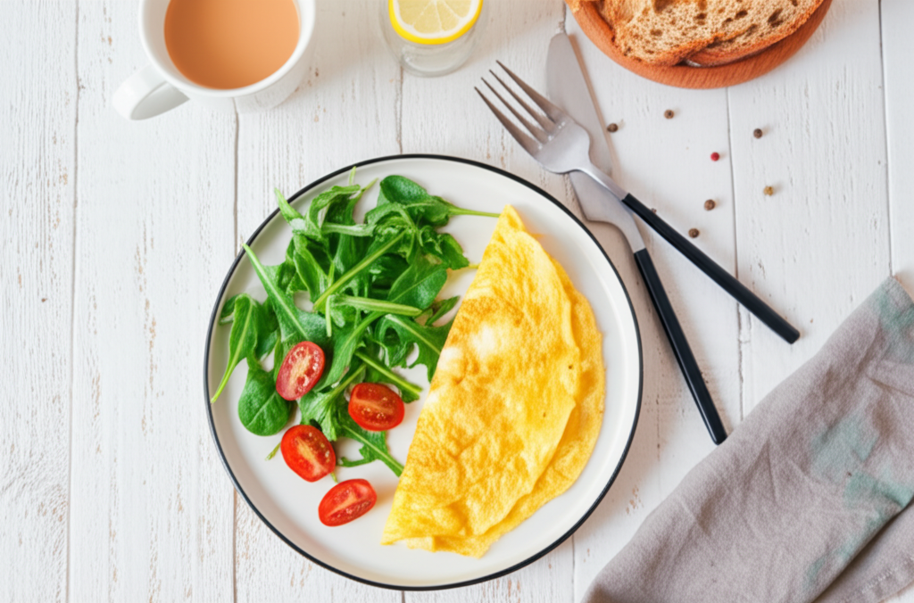 Protein Zengini Sebzeli Omlet