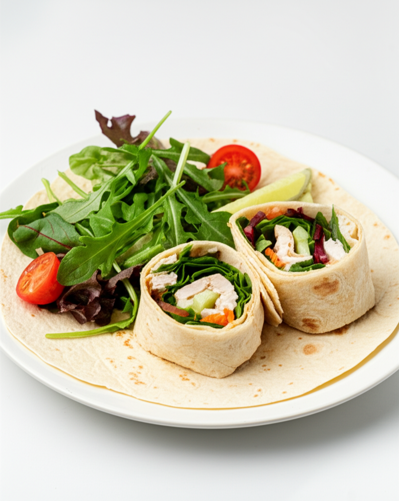 Leichter Hähnchen-Gemüse-Wrap