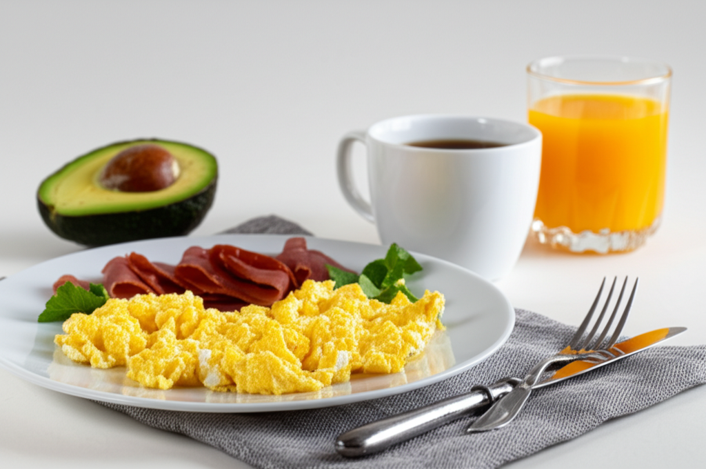 Tortilla Energética Clásica con Aguacate y Pan Integral
