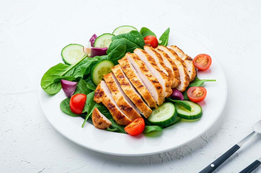 Klassisk kycklingsallad med citrusdressing