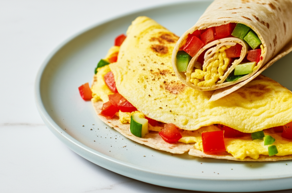 Energizing Veggie Omelette Wrap