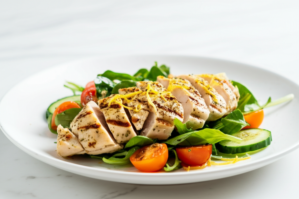 Grilled Lemon Herb Chicken Salad