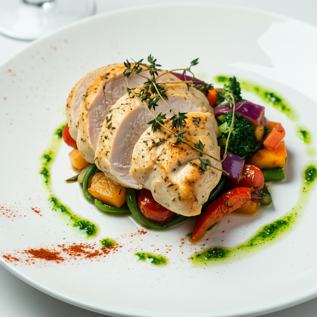 Light Herbed Chicken & Veggie Plate