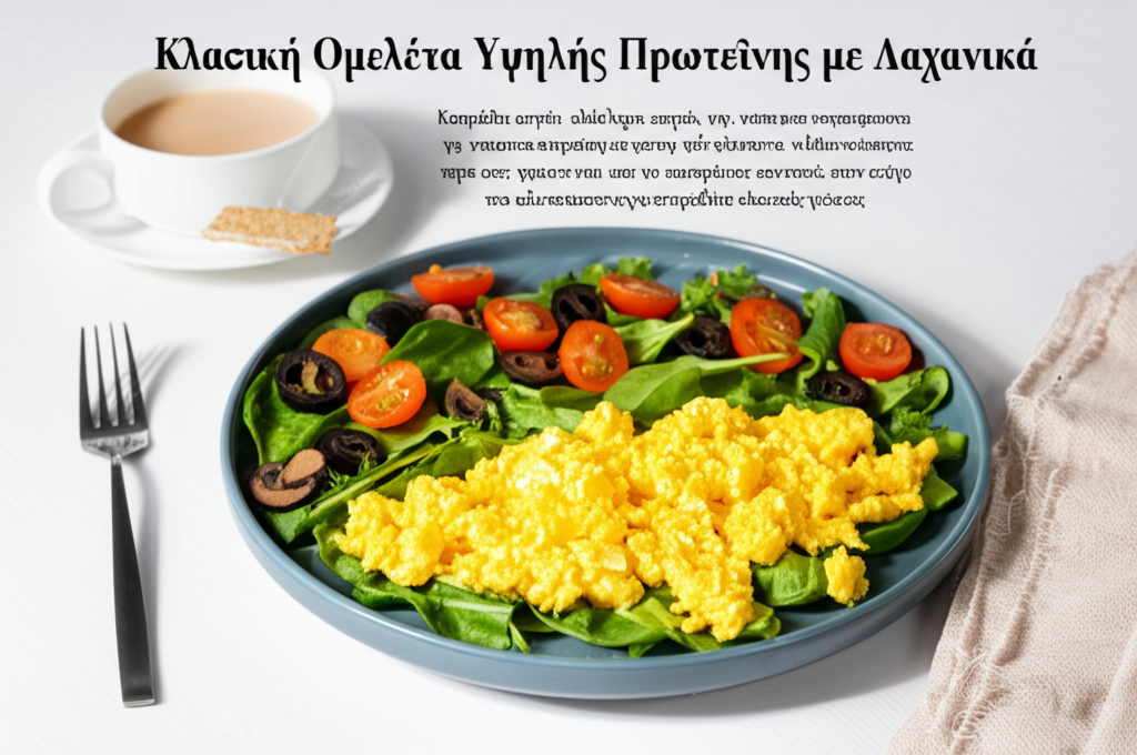 Κλασική Ομελέτα Υψηλής Πρωτεΐνης με Λαχανικά