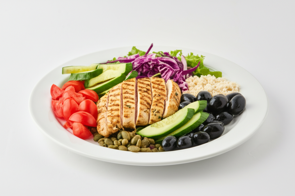 Σαλάτα Κοτόπουλο με Κινόα και Λαχανικά