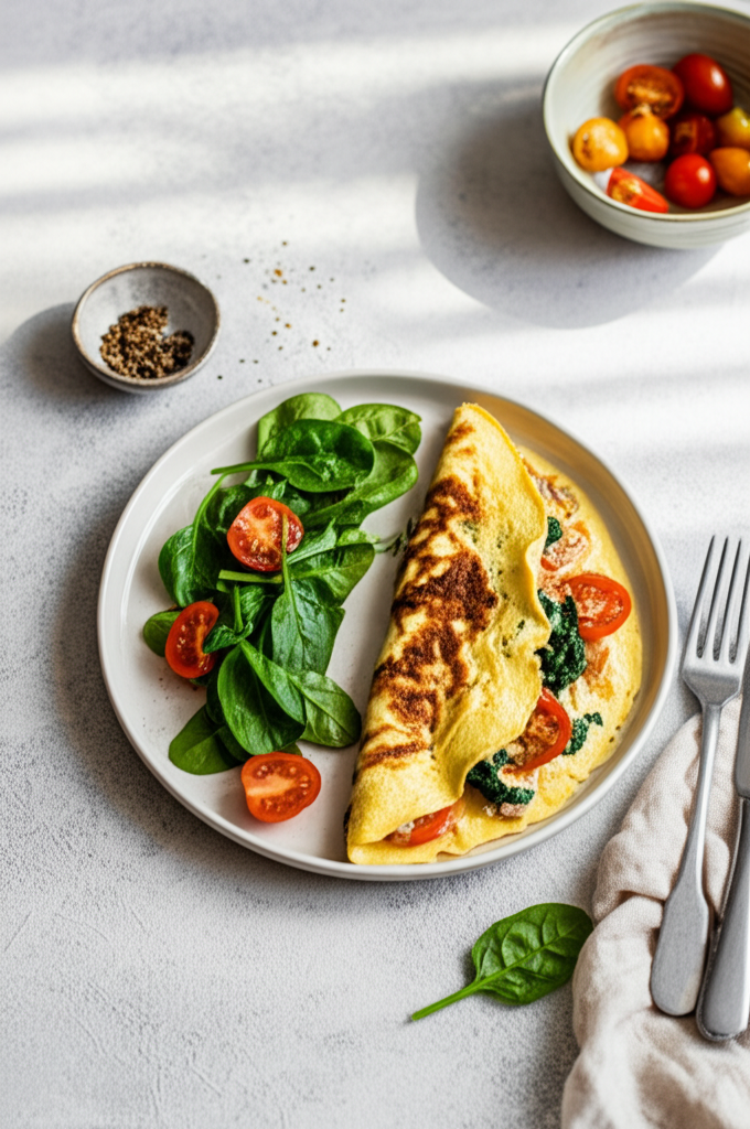 Omelette légère aux légumes méditerranéens