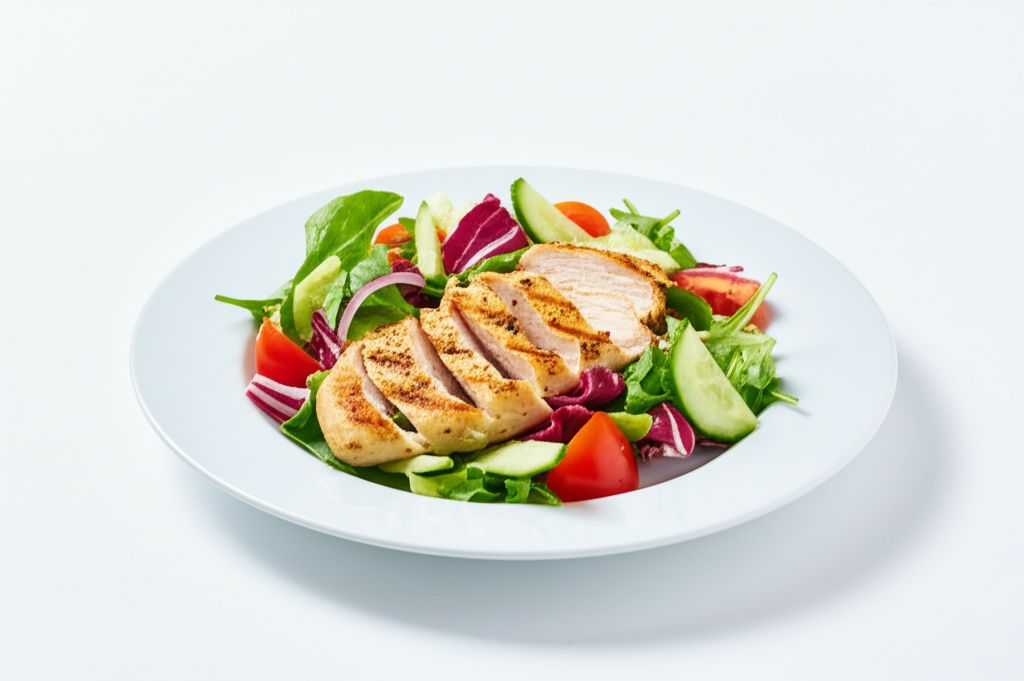 Klassisk kycklingsallad med örtdressing