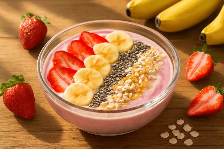 Koktajl Śniadaniowy z Jogurtem Greckim i Owocami