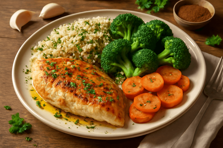 Сытное куриное филе с киноа и овощами-энергетиками