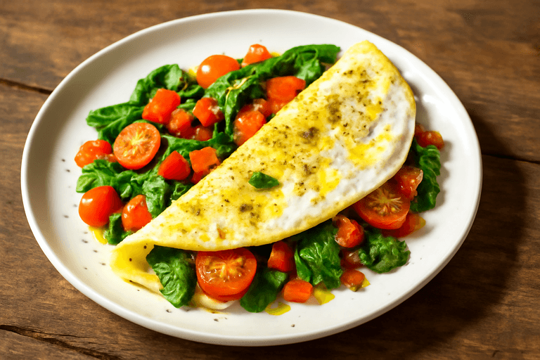 Omelette minceur aux légumes frais