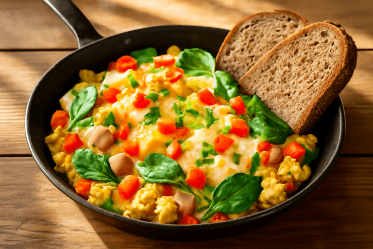 Power-Frühstücks-Protein-Pfanne