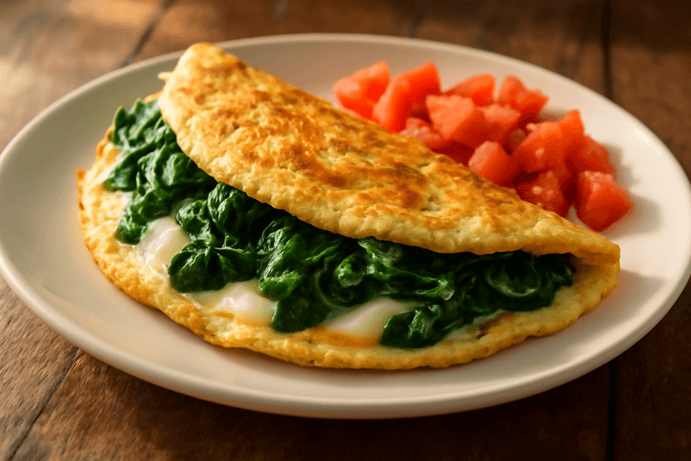 Proteinli Ispanaklı Omlet