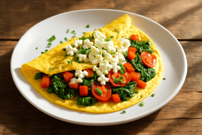 Fit Omlet z Warzywami i Twarożkiem