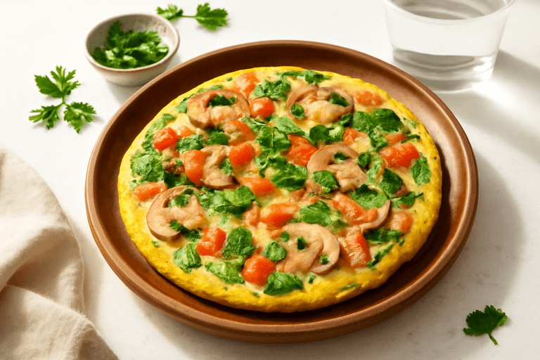 Tortilla de vegetales ligera y clásica