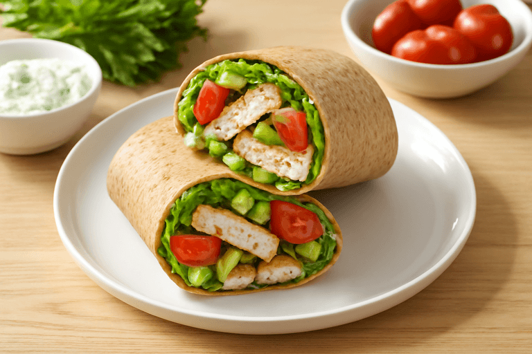 Leichter Puten-Gemüse-Wrap