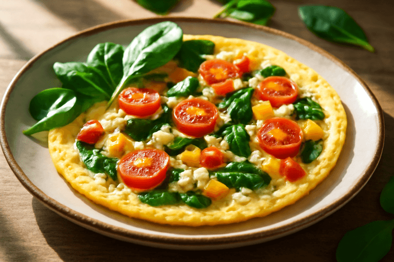 Классический омлет с овощами для легкости и энергии