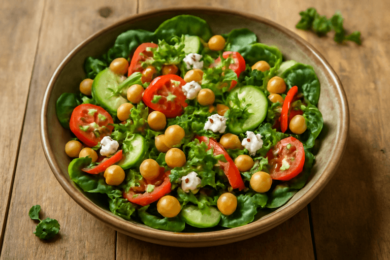Ensalada Proteica de Garbanzos y Espinacas