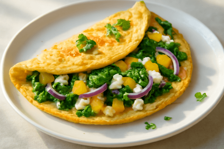 Proteinreiches Frühstücks-Omelett mit Gemüse