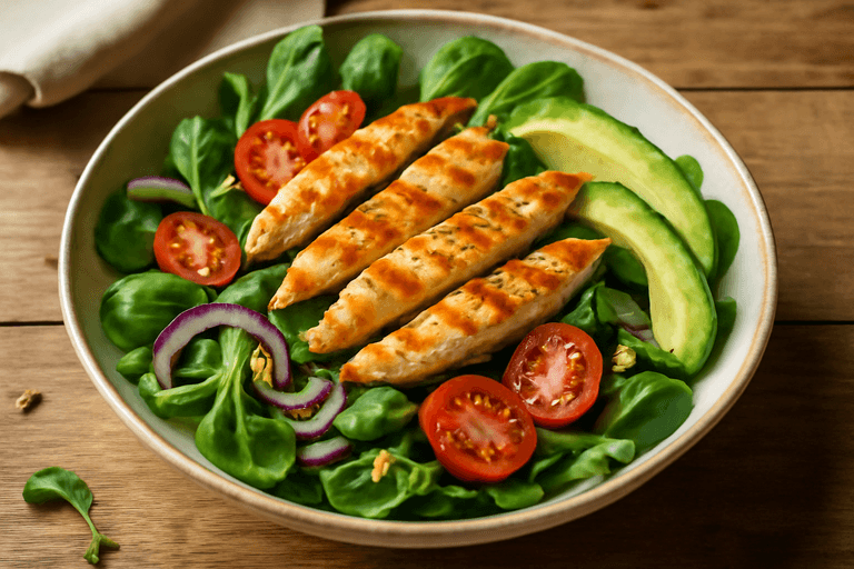 Lekka Sałatka z Kurczakiem i Awokado