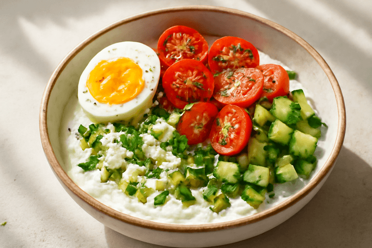 Energizing Greek Yogurt & Veggie Breakfast Bowl