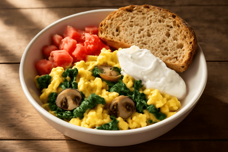 Bol Petit Déjeuner Vitalité aux Œufs et Légumes