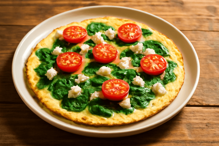 Proteinreiches Omelett mit frischem Gemüse