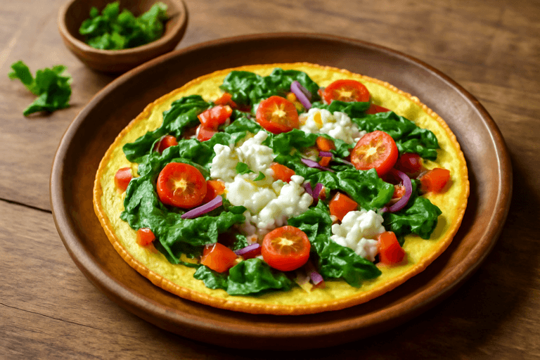 Proteinrik klassisk omelett med grönsaker