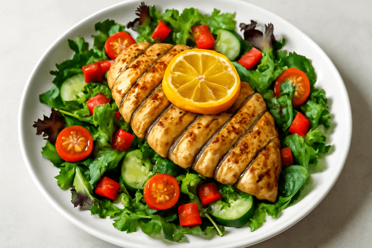 Grilled Lemon Herb Chicken Salad